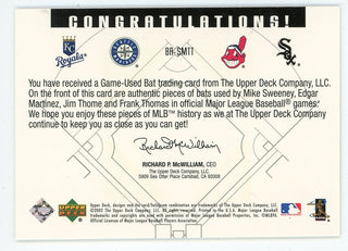 Mike Sweeney, Jim Thome, Frank Thomas, Edgar Martinez 2002 Upper Deck Bat Around Bat Relics #BA-SMTT