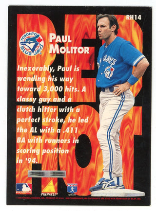 Paul Molitor 1995 Pinnacle Red Hot #RH14