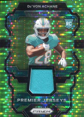 De'Von Achane 2023 Panini Prizm Memorabilia Rookie Card