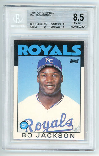 Bo Jackson 1986 Topps #50T Beckett 8.5