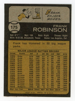 Frank Robinson Topps #175 Card