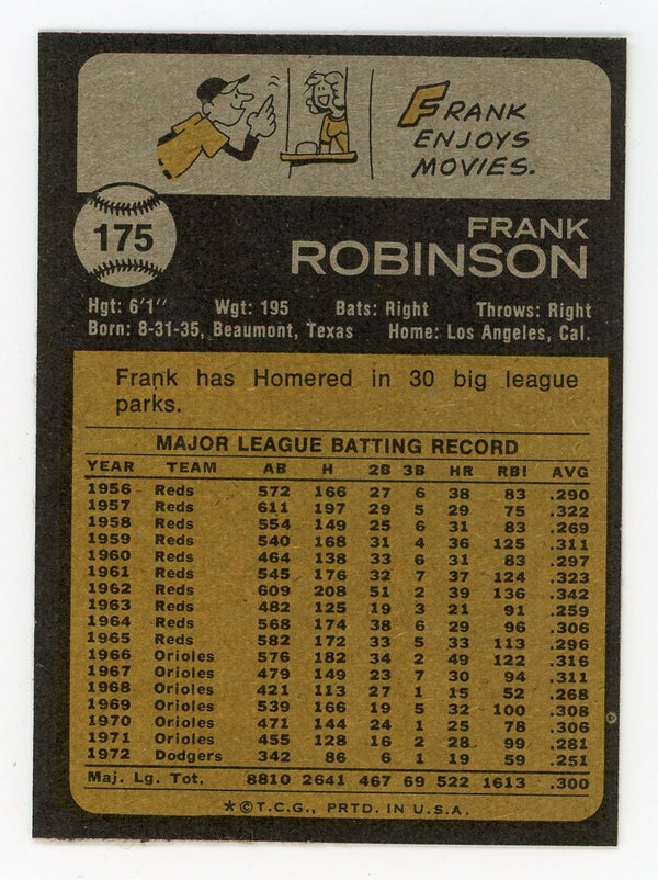 Frank Robinson Topps #175 Card