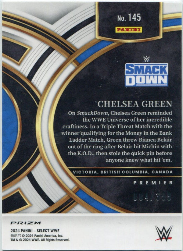 Chelsea Green 2024 Panini Select WWE Black & Blue Prizm Card #145 4/399
