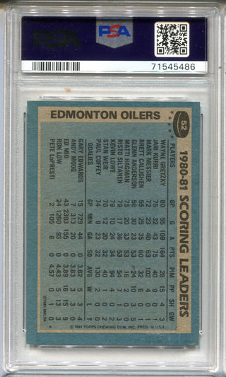 Wayne Gretzky 1981 O-Pee-Chee Oilers Leaders Topps #126 PSA  6 Card