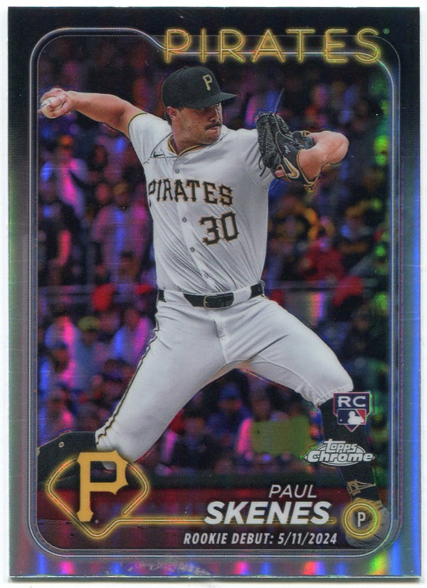 Paul Skenes 2024 Topps Chrome Update Rookie Debut Refractor RC #USC27