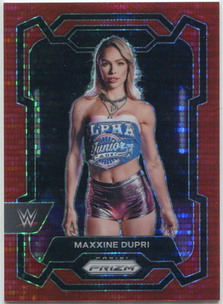 Maxxine Dupri 2024 Panini Prizm WWE Red Pulsar Prizm Card #129 240/399