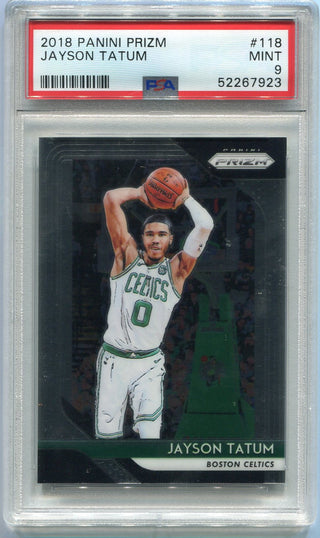 Jayson Tatum 2018 - 2019 Panini Prizm Card #118 PSA Graded 9
