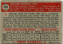 Billy Cox 1952 Topps Card #232