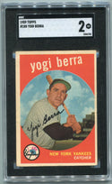 Yogi Berra 1959 Topps Card #180 SGC Graded 2