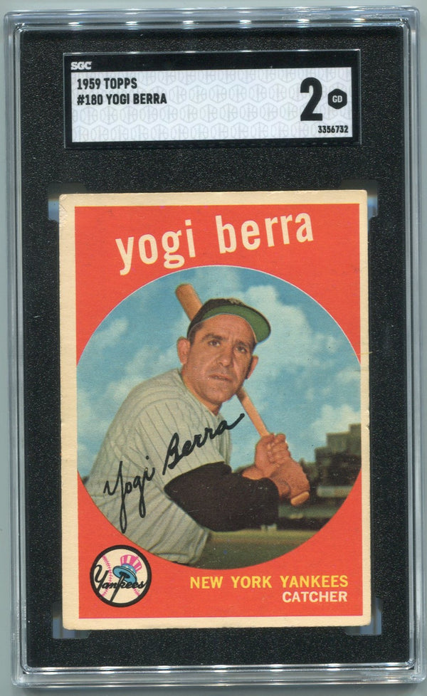 Yogi Berra 1959 Topps Card #180 SGC Graded 2