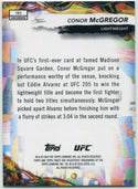 Conor McGregor 2024 Topps Finest Uncommon Blue Refractor Card #151 63/175