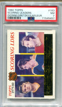 1980 Topps Scoring Leaders Dionne/Gretzky/Lafleur #163 PSA 7 Card