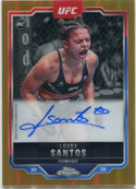 Luana Santos 2025 Topps Chrome UFC Autographed Gold Refractor RC #CRA-LS 42/50