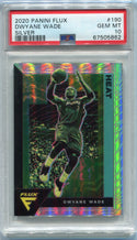 Dwyane Wade 2020 - 2021 Panini Flux Silver Prizm Card #190 PSA Graded 10