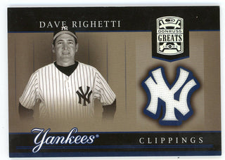 Dave Righetti 2005 Donruss Greats Patch Relic #YC-10