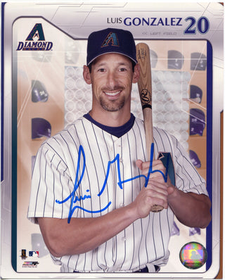 Luis Gonzalez Autographed 8x10 Baseball Photo