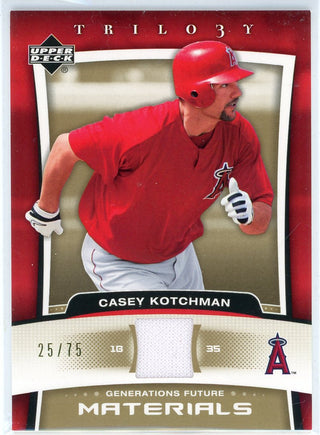Casey Kotchman 2005 Upper Deck Trilogy Generations Past Materials Card #PA-KO