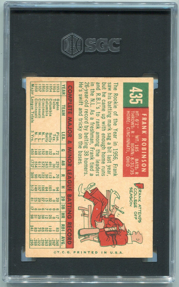 Frank Robinson 1959 Topps Card #435 SGC Graded 1.5