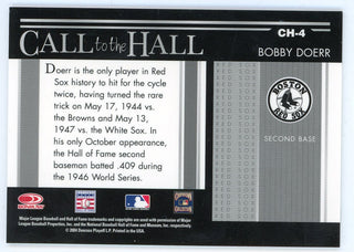 Bobby Doerr 2004 Donruss Timelines Autographed Call to the Hall #CH-4