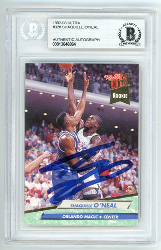Shaquille O`Neal Autographed 1992-93 Fleer Ultra Rookie Card #328