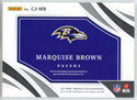 Marquise Brown 2021 Panini Immaculate Collection Clearly Immaculate Patch Card #CJ-MB