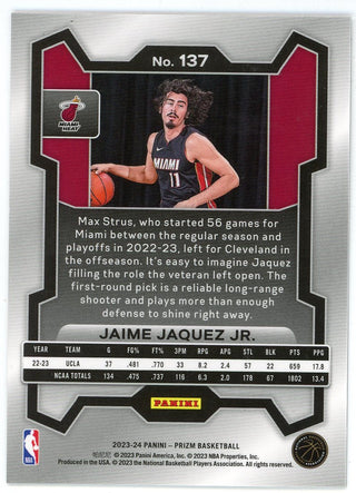 Jaime Jaquez Jr. 2023-24 Panini Prizm #137