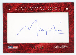 Maury Wills Autographed 2008 Tristar Signa Cuts