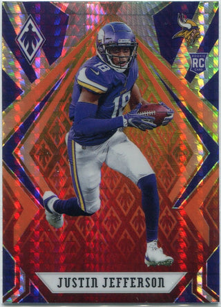Justin Jefferson 2020 Panini Phoenix Fire Burst Parallel RC #111
