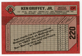 Ken Griffey Jr. 1989 Bowman #220 Card