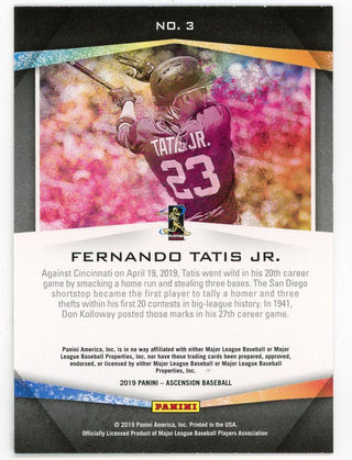 Fernando Tatis Jr 2019 Panini Ascension #3 Card