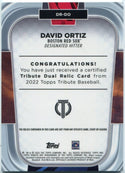 David Ortiz 2022 Topps Tribute Dual Relic Card #DR-DO 12/25