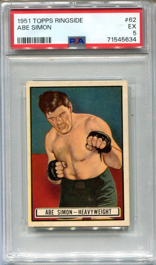 1951 Abe Simon Topps Ringside #62 Card PSA 5