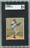 Warren Spahn 1950 Topps Card #19 SGC Graded 2
