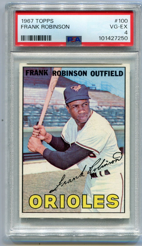 Frank Robinson 1967 Topps Card #100 PSA Graded 4