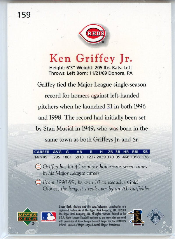 Ken Griffey Jr. 2003 Upper Deck Game Face Card #159