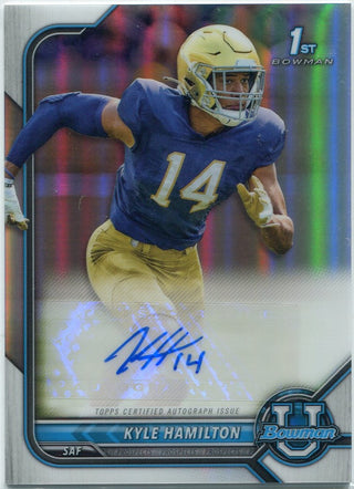 Kyle Hamilton 2021 - 2022 Bowman Chrome U Autographed RC #BCPA-KH