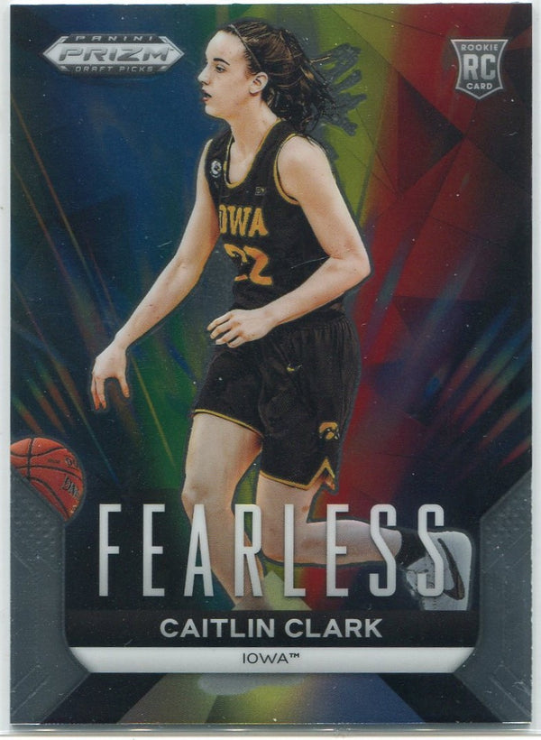 Caitlin Clark 2024 Panini Prizm Draft Picks Fearless Card #24