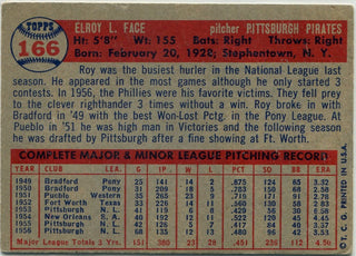 Roy Face 1957 Topps Card #166