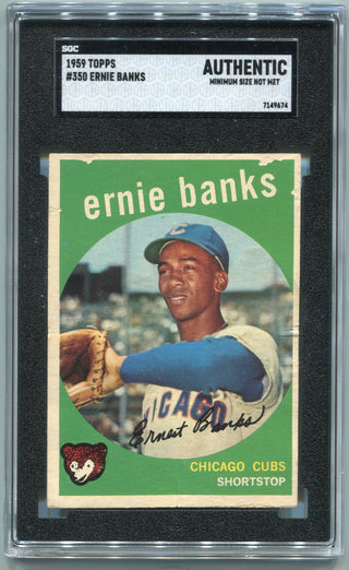 Ernie Banks 1959 Topps Card #350 SGC Graded Authentic
