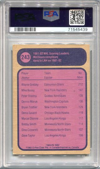 1982 Wayne Gretzky O-Pee-Chee  #243 PSA 5 Card