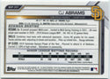 CJ Abrams 2021 Bowman Chrome Sapphire Gold Refractor RC #BCP-227 43/50