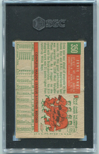 Ernie Banks 1959 Topps Card #350 SGC Graded Authentic