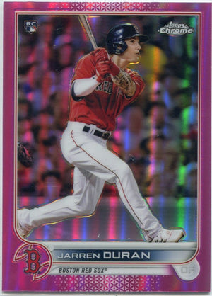 Jarren Duran 2022 Topps Chrome Pink Refractor RC #113