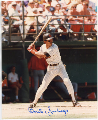 Benito Santiago Autographed 8x10 Baseball Photo
