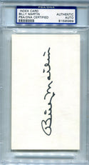 Billy Martin Autographed Index Card PSA Authentic