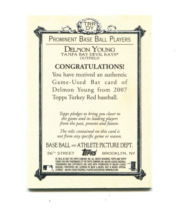 Delmon Young 2007 Topps Turkey Red #TRR DY Card