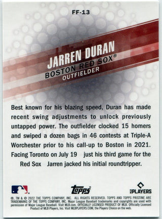 Jarren Duran 2022 Topps Pristine Refractor RC #FF-13