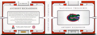 Anthony Richardson 2023 Panini National Treasures Collegiate Jersey/Autographed RC #CMSB-ATR 67/75