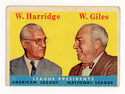 William Harridge and Warren Giles Topps League Presidents #300 Card