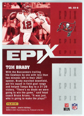 Tom Brady 2021 Panini Zenith Epix Play Card #EO-8